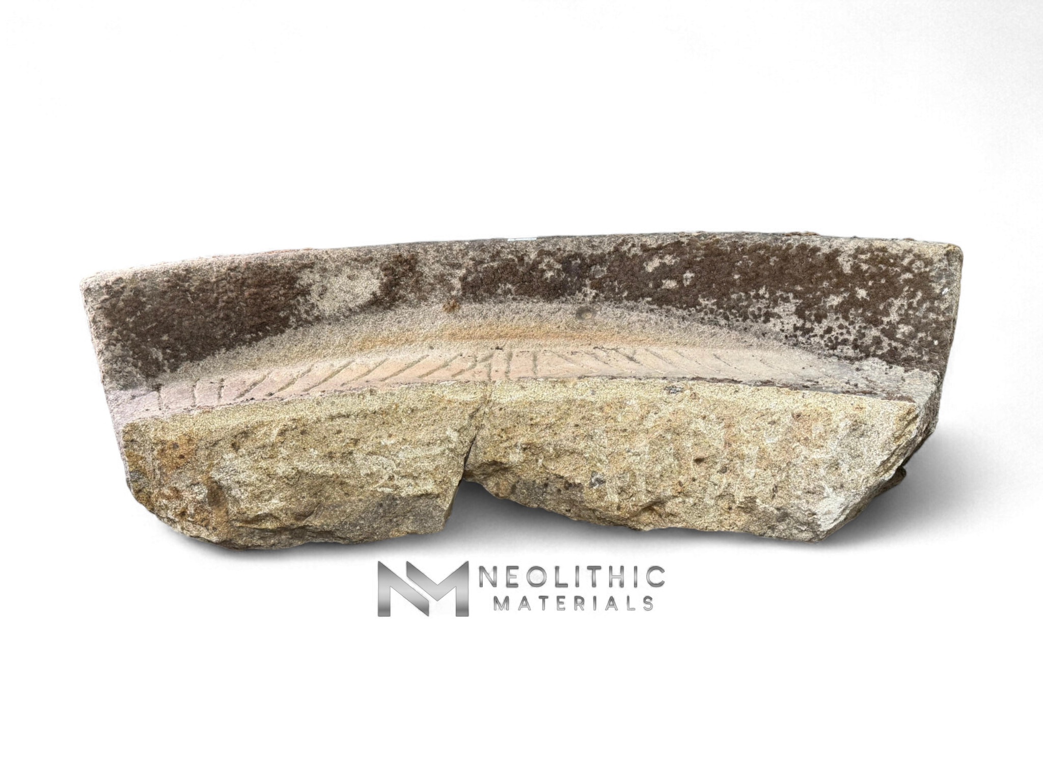 French Antique Granite Stone Mill Bench